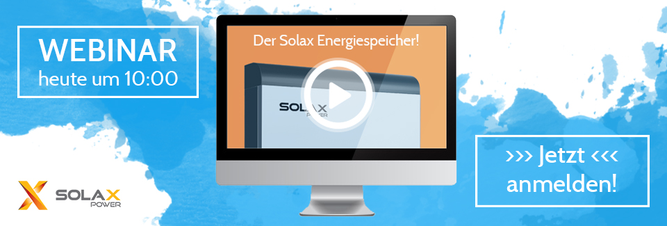 Email Banner für Webinar für Solax Energiespeicher - Kommunikationsdesign, Grafikdesign und digitale Illustration für die Firma Memodo in München von Grafiker Markus Wülbern